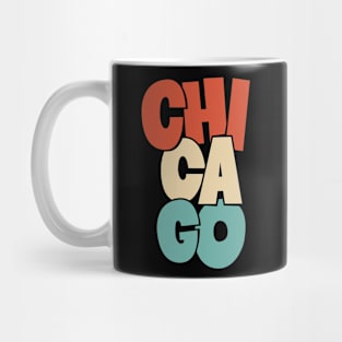 Handsketched Blockletters Chicago Design Mug